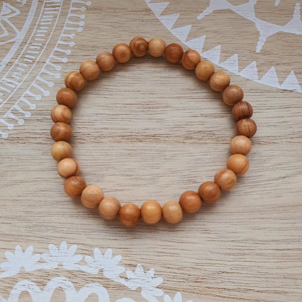 ॐ Armband Olivenholzperlen, Holzperlen aus echtem Olivenholz aus Italien