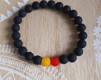 Deutschland Flagge Fahne Armband mit Acrylperlen Freundschaft EM 2024 MUST HAVE