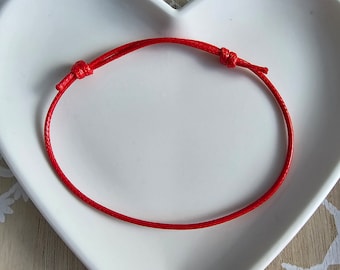 Bracelet fil rouge Kabbale bracelet rouge porte-bonheur surfeur cordon ciré fil rouge