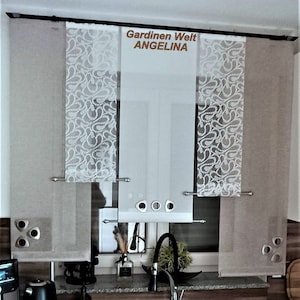 Modern panel curtain set.
