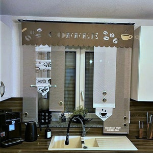 Coffee curtains set.