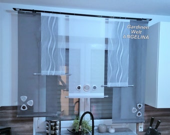 Modern panel curtain set.