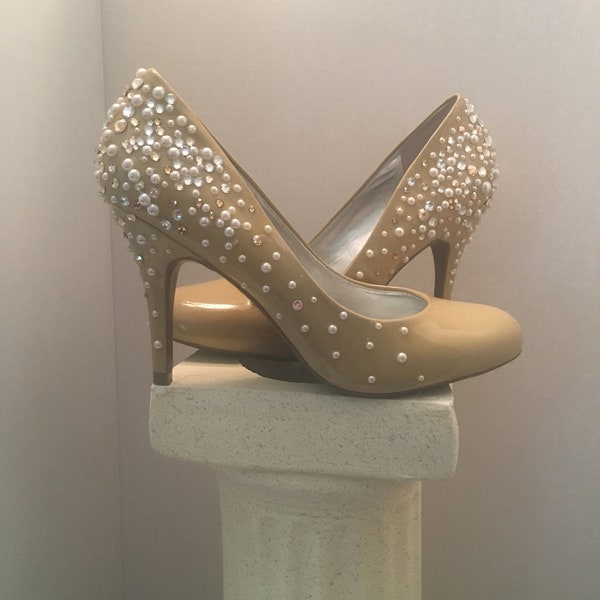 Bridal/special Occasion Swarovski Crystal and Pearl Pumps