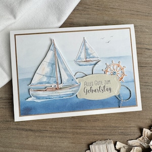 Glückwunschkarte zum Geburtstag maritim / Geburtstagskarte