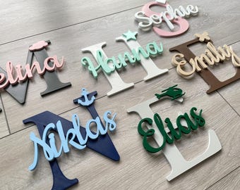 Türschild personalisiert inkl. Klebepunkte / 3D / Namensschild Kinderzimmer
