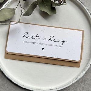 Zeit statt Zeug Gutscheinverpackung GEPUNKTET / Konzertkarten, Tickets, Gutschein / Wunscherfüller / Gutscheinkarte Din Lang Geburtstag