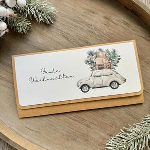 Gutschein Verpackung AUTO / Konzertkarten, Tickets, Geld / Wunscherfüller / Gutscheinkarte Din Lang Weihnachten