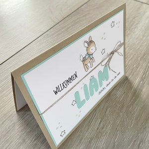 Glückwunschkarte Geburt personalisiert mit Name / Babykarte / Zum Nachwuchs / Mädchen Bild 7