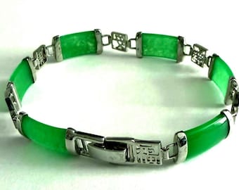 Translucent Green Jade Bracelet