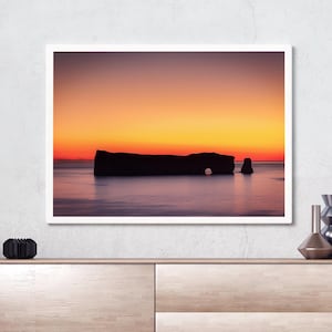 Rocher Perce, Canada, Quebec, Gaspesie, Wall art, Fine art, Landscape Photography, Sunrise, Sea side, Golden hour, Digital download