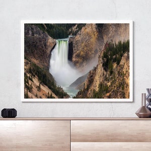 Yellowstone National Park, Yellowstone Falls, Wyoming, Idaho, Montana, Wall art, Landscape Photography, Waterfalls, Digital download