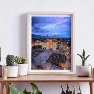 Oaxaca de Juárez, Templo de Santo Domingo de Guzmán, Mexico, Church, Sunset, Clouds, Photography, Wall Art, Print, Digital Download