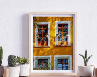 Guanajuato, Mexico, Street, Windows and doors, Photography, Wall Art, Print, Digital Download