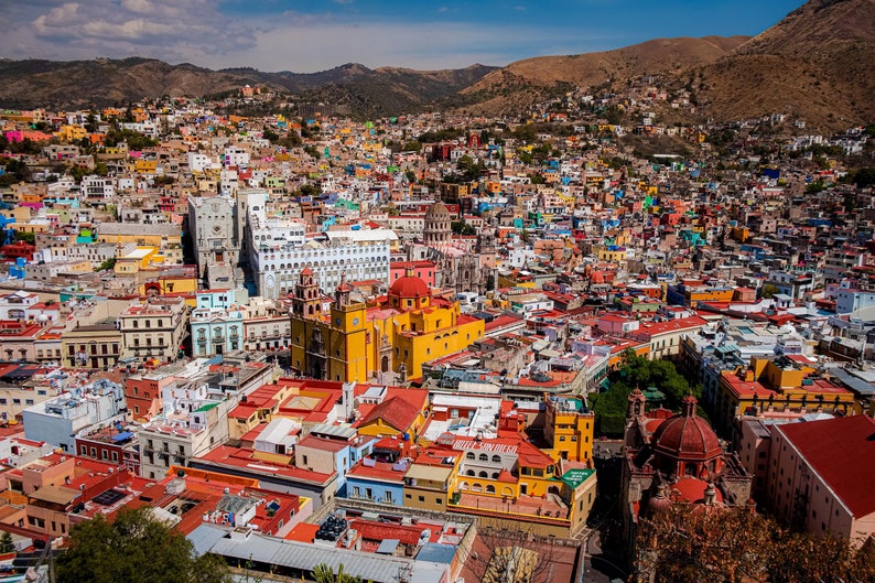 Guanajuato, Mexico, Wall art, Landscape Photography, Cityscape Photography, City, Churches, Printable, Pípila Monument, Digital download image 2