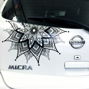 Sticker mandala, in black, transparent film, available in sizes 20 cm, number 1 image 9