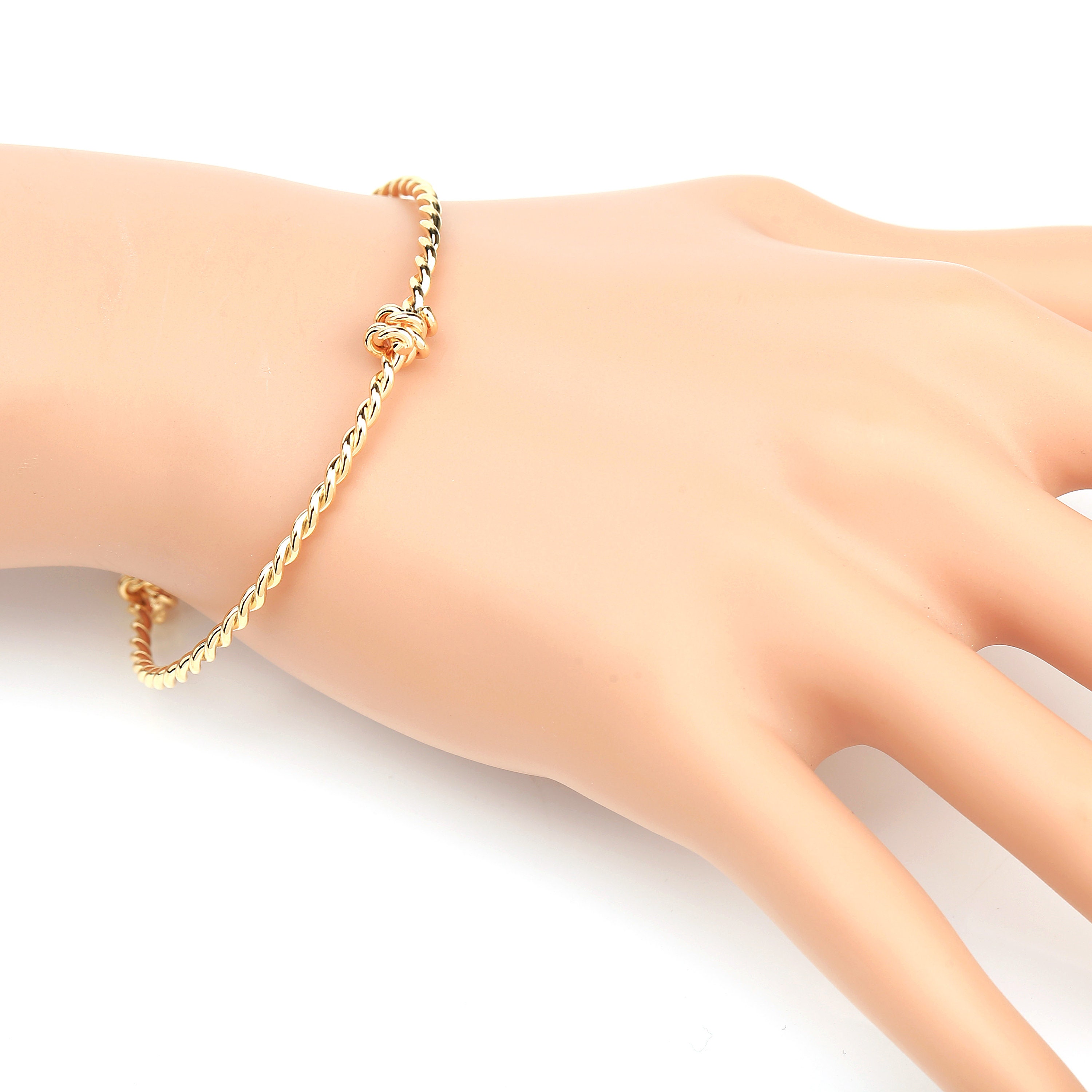 【CTHY】TWIST BANGLE Polished Twist Bangle in 14K Gold - 8.0