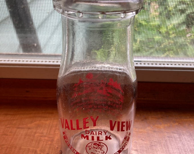 Valley View Dairy Milk 1/2 Pint Bottle Etsy