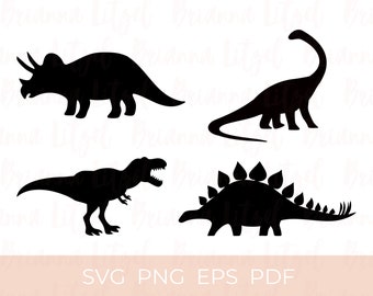 Paquete de dinosaurios SVG / Clipart de dinosaurios / Dinosaurio SVG / Archivos de corte de dinosaurios