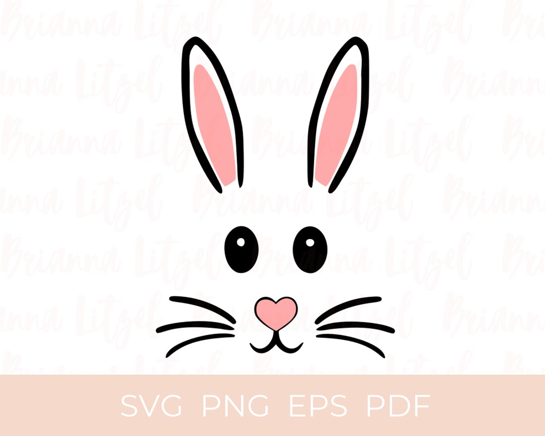 Easter Bunny Face SVG Bunny Svg Bunny Clipart - Etsy