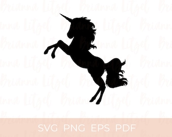 Puede incluir: Silueta negra de un unicornio con un solo cuerno, de pie sobre sus patas traseras con la cola fluyendo detrás de él.