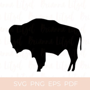 Buffalo Silhouette SVG | Büffel Clipart | Bison Silhouette | Tier Clipart