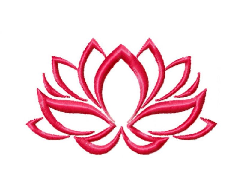 Embroidery file lotus flower  etsy