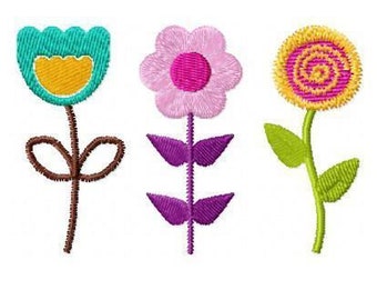 Embroidery File Retro Flowers