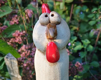 Henriette , Beetstecker, Zaunstecker, Zaungast, Keramikstecker, Gartenkeramik