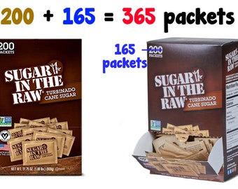 365 packets - Sugar in the Raw turbinado cane sugar