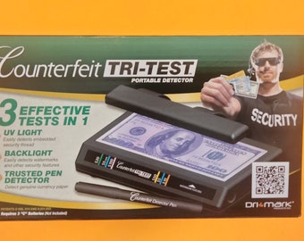 NEW Dri-Mark 351TRI Tri-Test Ultraviolet Counterfeit Detector (cash, ID's, etc)