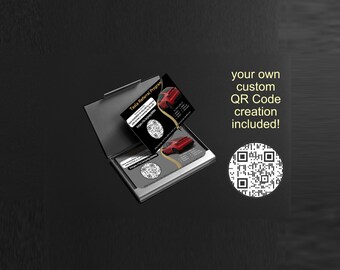 Tesla Referral Cards – Digital & Printable. Custom QR code, 2 Variants (Black + Gray)