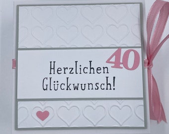 zum 40sten, Individualisierbar, jede Geburtstagszahl ist möglich, Wunschbox, Wunscherfüller, Geburtstagsgeschenk,Geldgeschenk zum Geburtstag