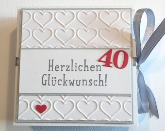 Wunschbox, Wunscherfüller, Geburtstagsgeschenk, Jahreszahl individualisierbar! Geldgeschenk zum Geburtstag, zum 40sten, Geldgeschenk, Box