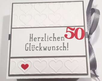 Wunschbox, Wunscherfüller, Geschenkbox, Jahreszahl individualisierbar! zum 50sten, Geburtstagsgeschenk, Geldgeschenk, 50. Geburtstag! 50