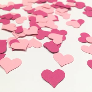 Confetti/Deco Confetti: 100 Pink Pink Hearts image 1