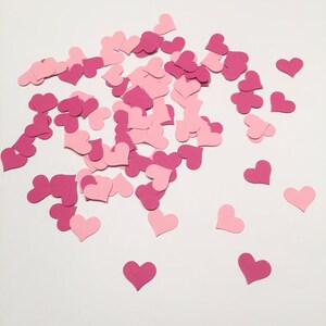 Confetti/Deco Confetti: 100 Pink Pink Hearts image 3