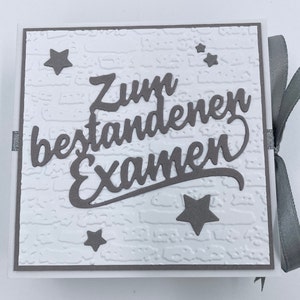 Examen, Wunschbox, Wunscherfüller, Geschenkbox, Geldgeschenk Examen, Zum Examen, zum Abschluss, Geldgeschenk, Teelichtbox, Box Bild 1