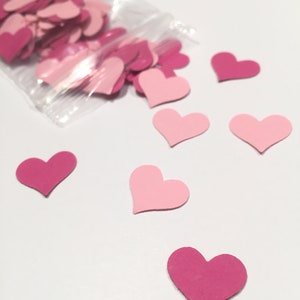 Confetti/Deco Confetti: 100 Pink Pink Hearts image 2