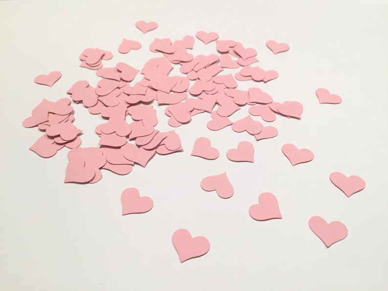 Konfetti / Streudeko: 100 rosa Herzen Bild 3