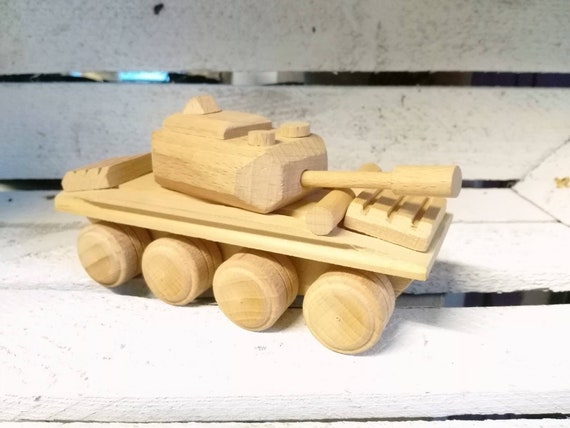 wooden tank toy