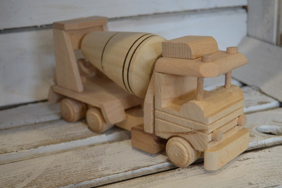 HANDMADE Eco Friendly Wooden Concrete Mixer TOY for Your BABY, Montessori 