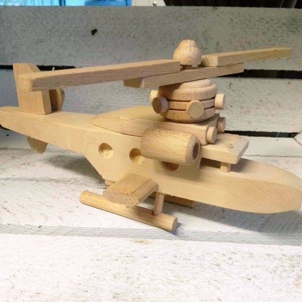 HANDMADE wooden helicopter - montessori toy