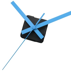 Silent Clock Mechanism + BLUE hands 4.52&quot;/11.5cm