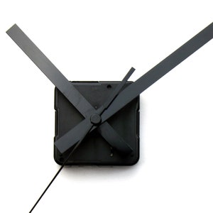 Silent Clock Mechanism + BLACK hands 4.52&quot;/11.5cm