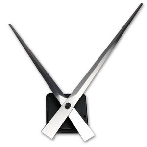 Silent Clock Mechanism + SILVER hands 8.66"/22cm