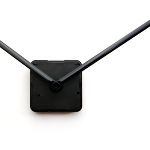 Silent Clock Mechanism + BLACK hands 5.51&quot;/14.5cm