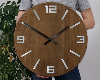 Clock Wall Wood clock  OAK Dark 40cm / 15.75"