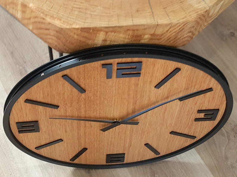 Large Farmhouse Wooden Wall Clock Rustic Wood Wall Decor | Etsy