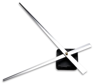 Quartz Clock Mechanism + SILVER hands 9.44”/24cm