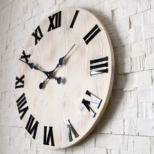 Large wall clock, 19 inch, M3, Rustic wall clock, image 3